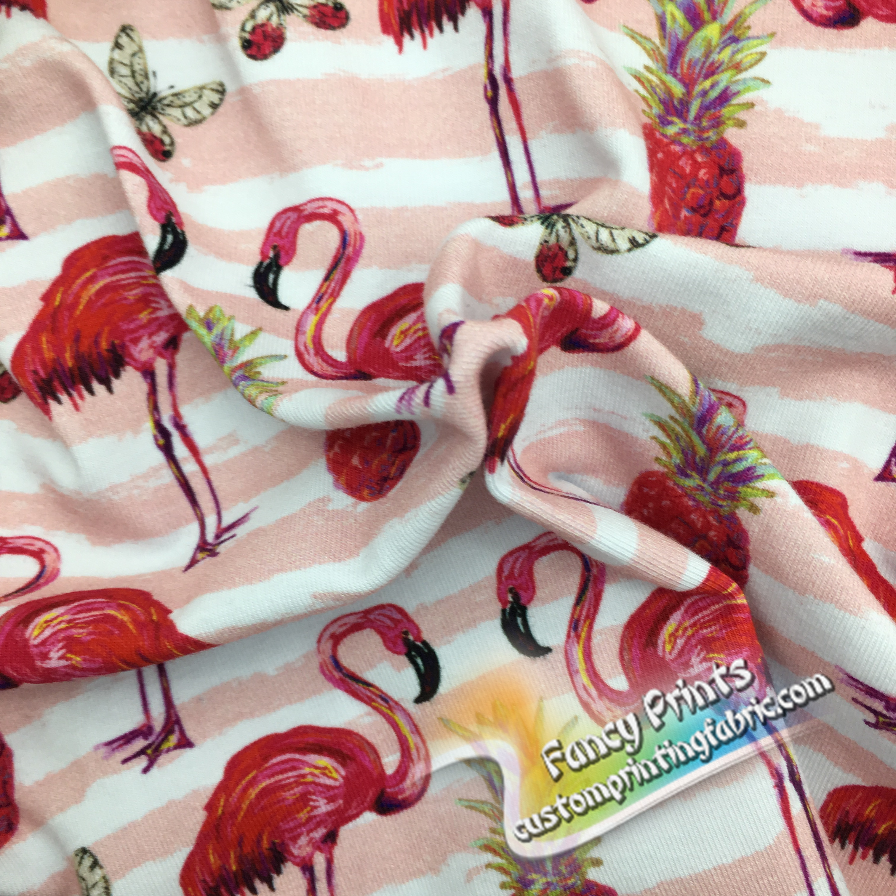 棉氨印花面料，95%棉5%氨綸，