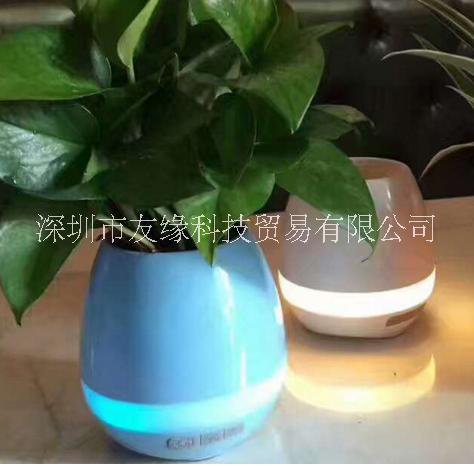 多肉花盆創(chuàng)意帶 感應(yīng)花盆藍(lán)牙音箱禮品   智能音樂(lè)藍(lán)牙音響