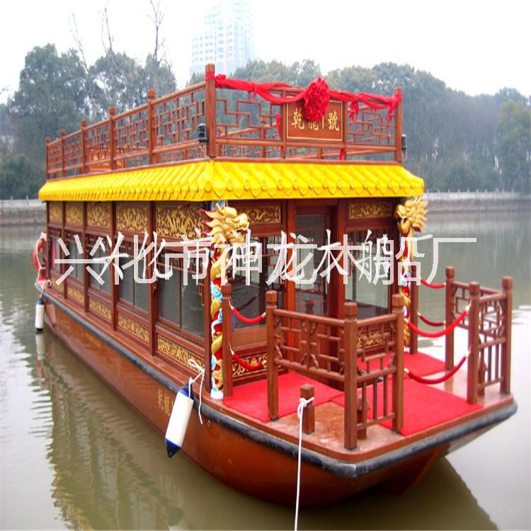 大型雙層觀光畫舫船 水上餐飲畫舫