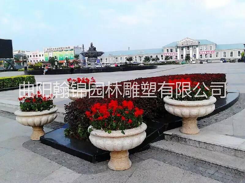 石雕花缽花盆曲陽 裝飾花缽花盆報價 花缽廠家直銷 石雕花盆供應(yīng)