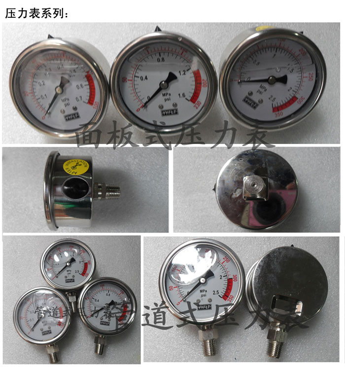 廣東耐震壓力表廠家 不銹鋼壓力表 軸向防震壓力表 水處理設(shè)備壓力表批發(fā)
