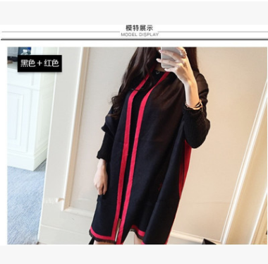 2017歐美風(fēng)秋冬天百搭雙面雙色拉絨羊絨圍巾 可愛(ài)卡通小馬女披肩