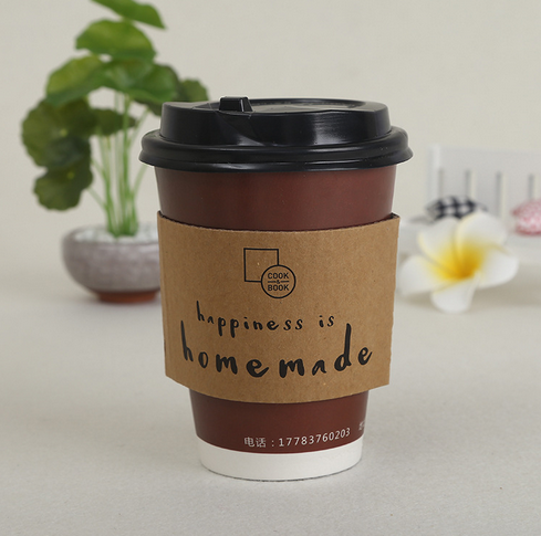 廠家自產(chǎn)自銷咖啡奶茶紙杯定做宣傳一次性雙層防燙杯子