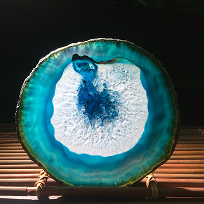 彩色瑪瑙石片瑪瑙原石切片 汗蒸房材料