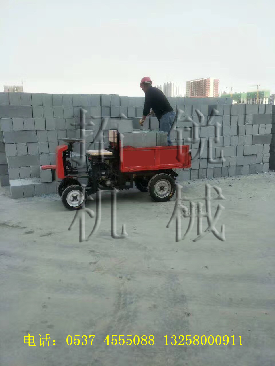 臨高建筑工地電動三輪車 拓銳工程拉漿拉磚工程車