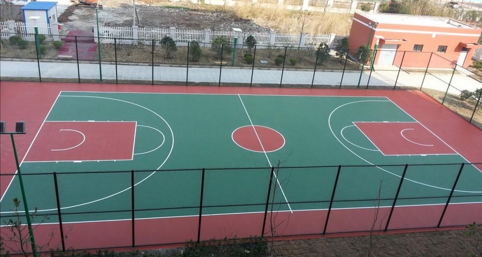籃球場材料，施工 硅PU工程