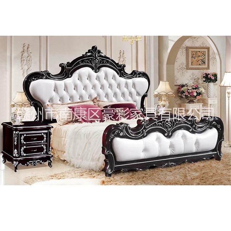 南康家具網(wǎng) 歐式雙人主臥板式套房成套家具臥室組合1.8米雙人床