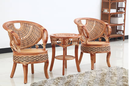 古典中式藤椅 休閑桌椅組合