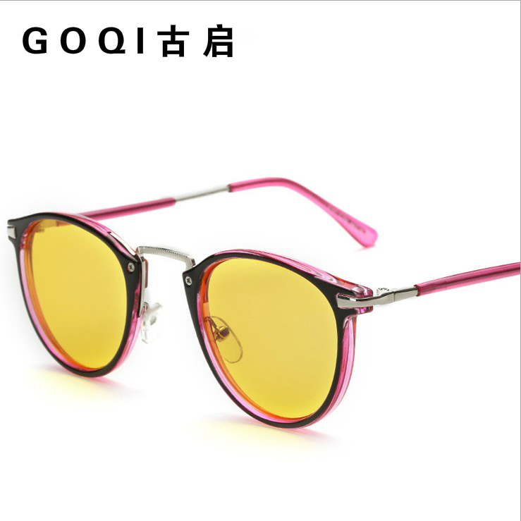 廠家新款電腦鏡 圓框復(fù)古防藍(lán)光眼鏡 電腦護(hù)目眼鏡