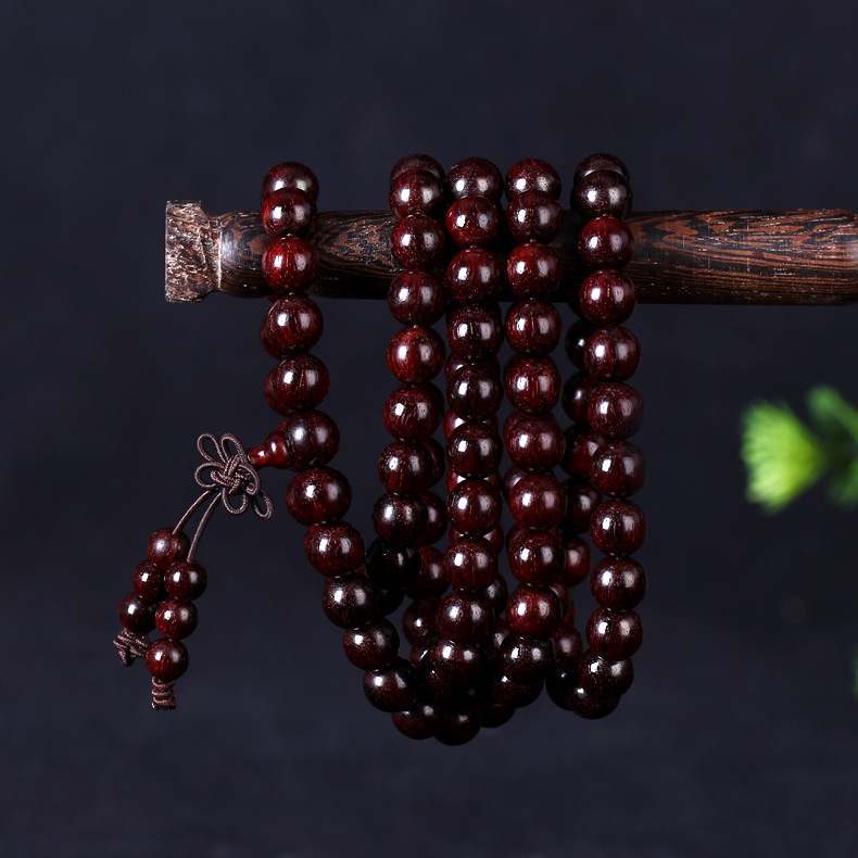 九華山善福小葉紫檀佛珠手串手鏈 九華山善福小葉紫檀8佛珠手串手鏈