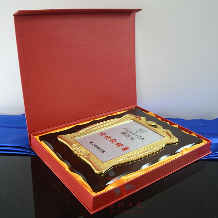 精興工藝品  麥穗花框獎牌 授權(quán)牌 獎牌定制 木托獎牌 企業(yè)授權(quán)
