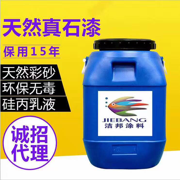 外墻*天然真石漆 50Kg建筑石頭漆 廣東真石漆潔邦涂料公司