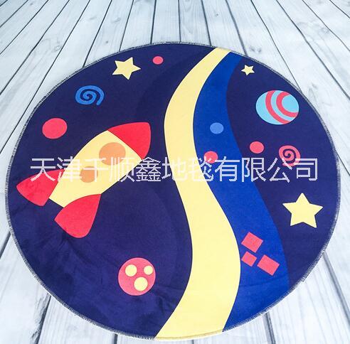 卡通兒童房地毯臥室地毯可愛床邊毯環(huán)保圓形兒童地墊供應(yīng) 批發(fā)卡通兒童房地毯