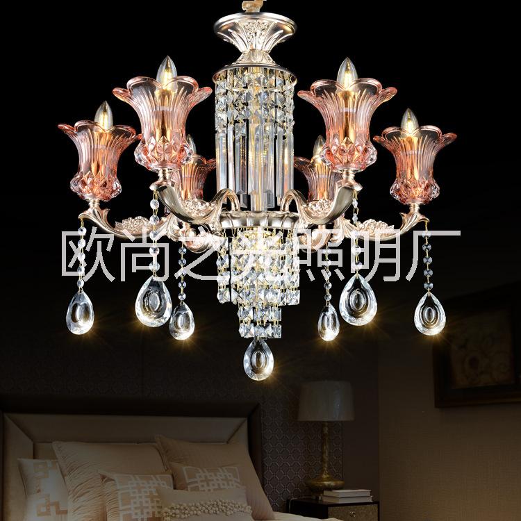 歐式水晶吊燈 現(xiàn)代餐廳客廳大氣吊燈 蠟燭水晶燈 簡歐復(fù)古燈具批發(fā) 6041