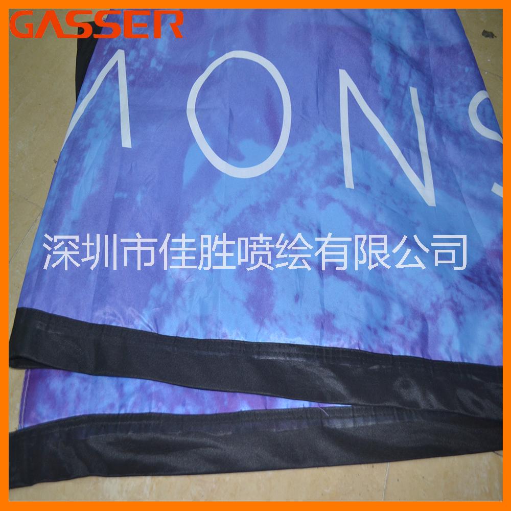 深圳噴繪 雙面夾心經(jīng)編旗幟布 滌綸*熱升華 廣告條幅定制直銷