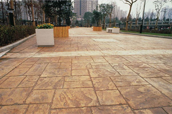 東莞保佳彩色壓模地坪施工 東莞保佳保佳彩色壓模地坪施工