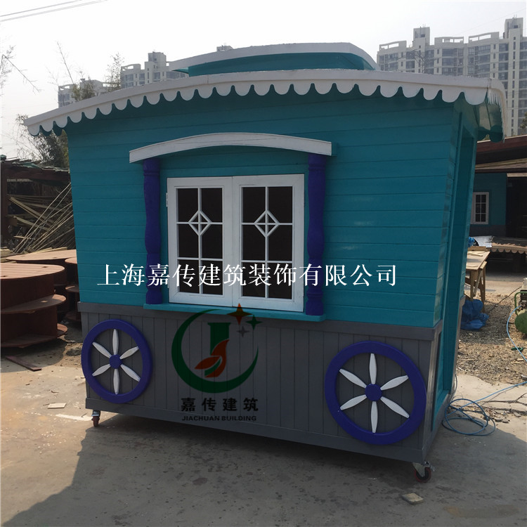 防腐木售賣亭 復古售賣車 上海嘉傳 街道移動售貨亭 廠家直銷 可定制