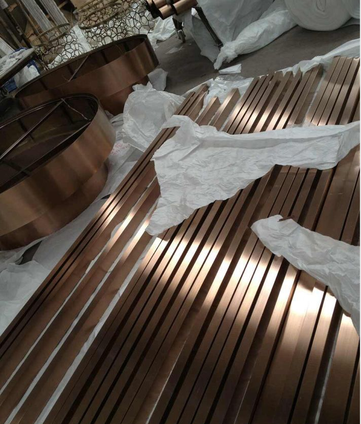 電鍍304不銹鋼青古銅外徑60*1.2護(hù)欄面管