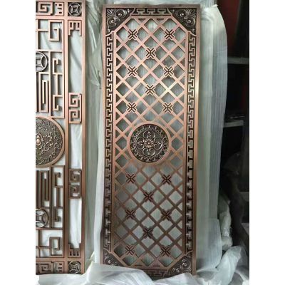 不銹鋼屏風(fēng)廠家定制香檳金 黑鈦金不銹鋼屏風(fēng) 中式花格 隔斷 玄關(guān)