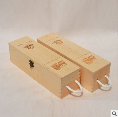 紅酒包裝禮品木盒 紅酒木盒價格 紅酒木盒廠家 單支裝紅酒木盒 松木紅酒瓶單支裝