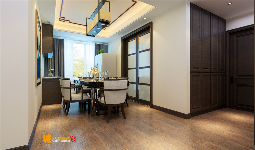 香榭麗公館新中式風(fēng)格裝修，濟(jì)南城市人家裝修