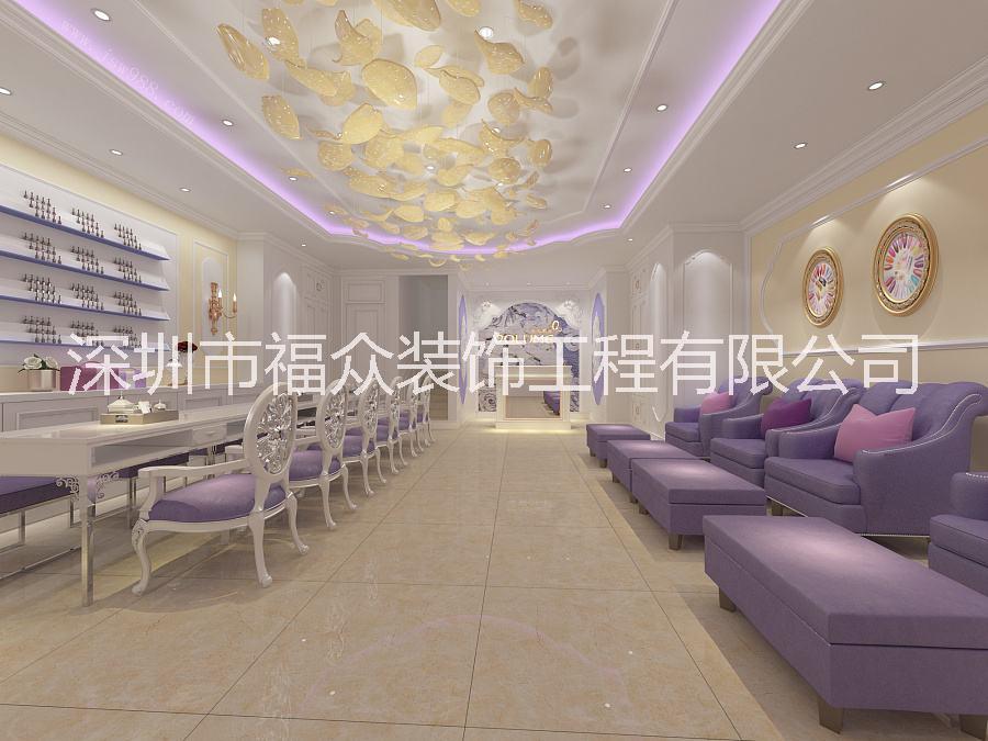 美容院設計翻新，設計方案。公明翻新吊頂