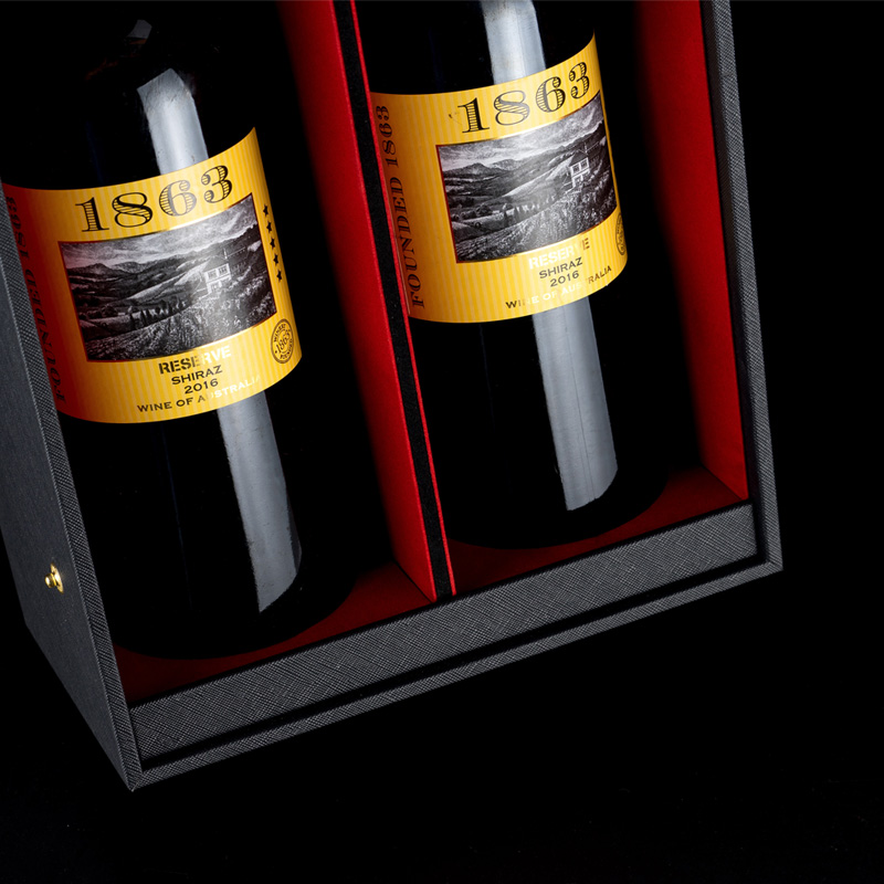 芯銳輕奢皮盒新款雙支紅酒包裝皮盒定制通用葡萄酒禮品包裝皮盒