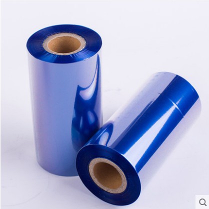 樣帶 彩色樹脂碳帶 紅藍(lán)綠白色110mm*20m標(biāo)簽pet不干膠打印碳帶