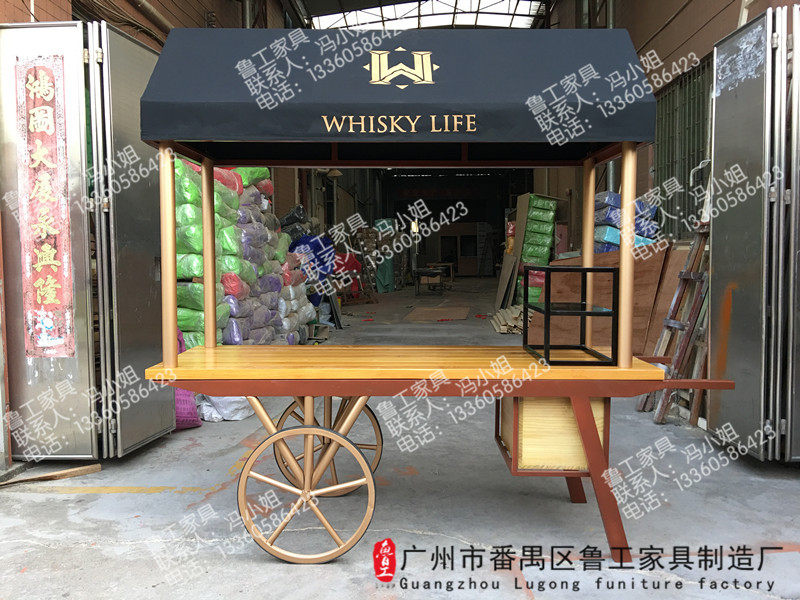 防腐木售貨車 防腐木售貨車 小吃車 商場花車木