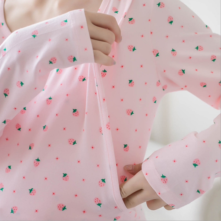 成都休閑哺乳衣批發(fā) 成都竹纖維月子服批發(fā) 成都孕婦秋衣秋褲套裝價格 成都草莓孕婦秋衣廠家