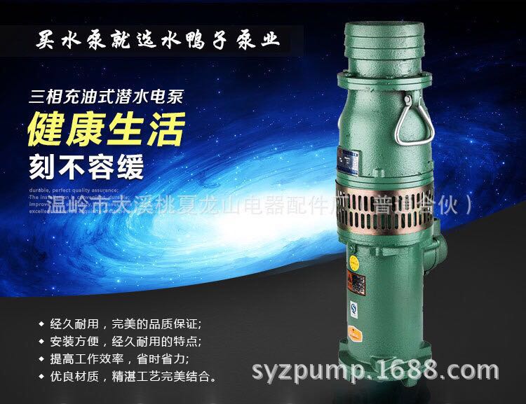qy潛水泵 深井泵 油浸式清水泵電動泵大流量水泵銅線農用批發(fā) QY油侵泵