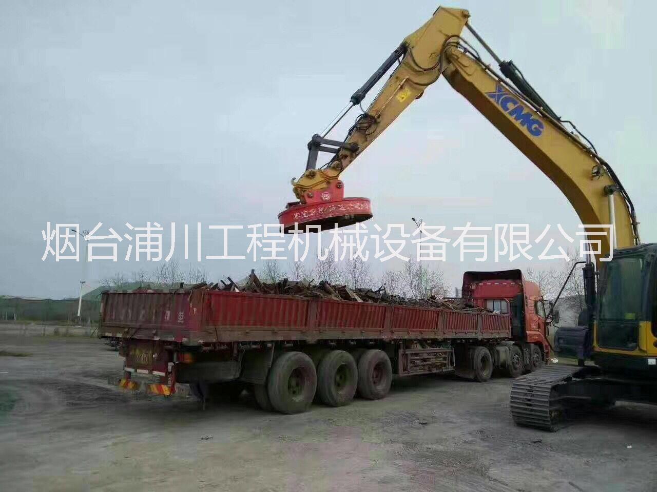 挖機機械抓廢鋼抓斗廢料壓塊抓取