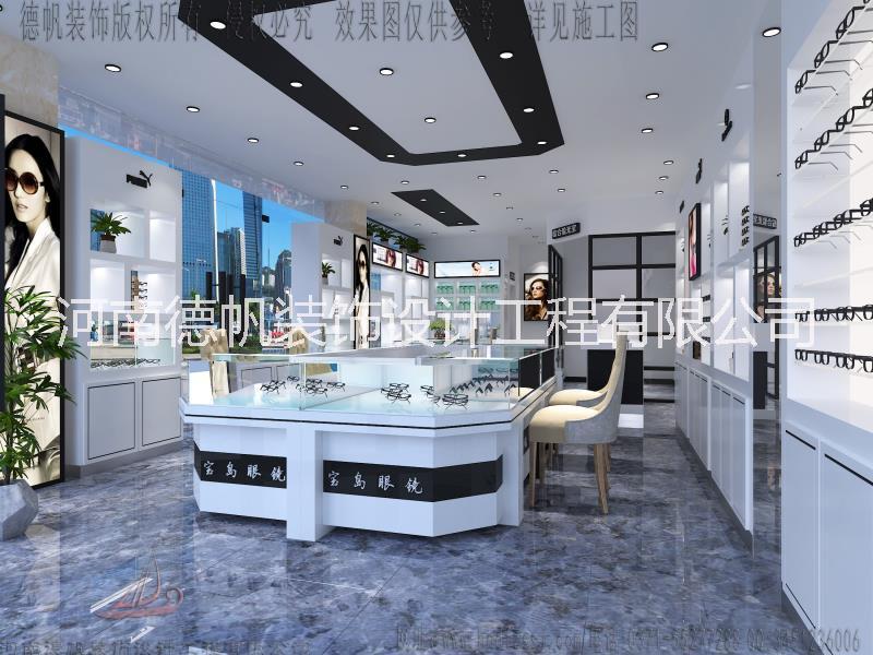 河北滄州眼鏡店裝修公司展柜制作 眼鏡展柜制作 眼鏡柜臺制作