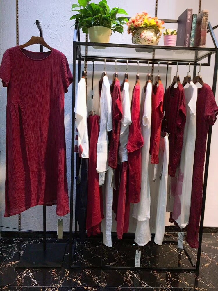 北京棉麻思曼捷/雪丹枝18夏，大碼女裝庫(kù)存批發(fā)