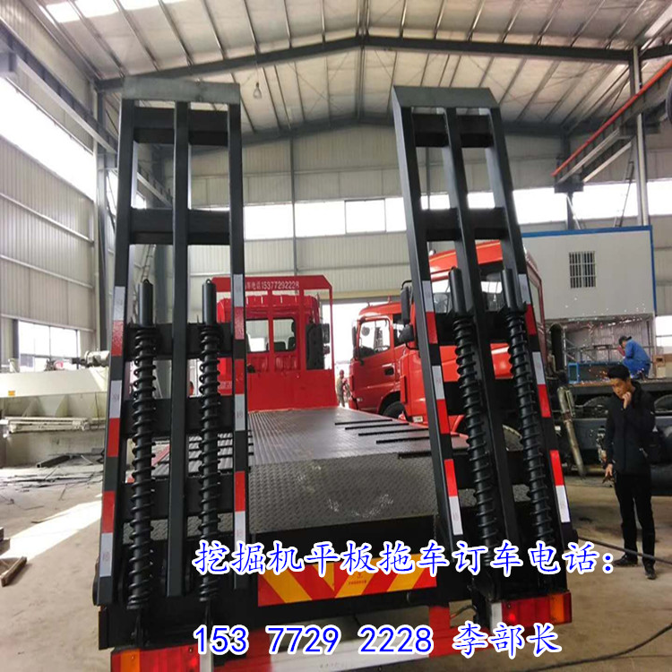 國五平板拖車價(jià)格  挖機(jī)拖板車廠家 江淮單橋平板運(yùn)輸車