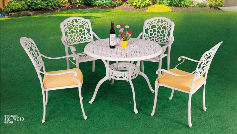 鑄鋁休閑桌椅  佛山戶外家具生產(chǎn)廠家  戶外家具定做 防銹休閑鑄鋁桌椅