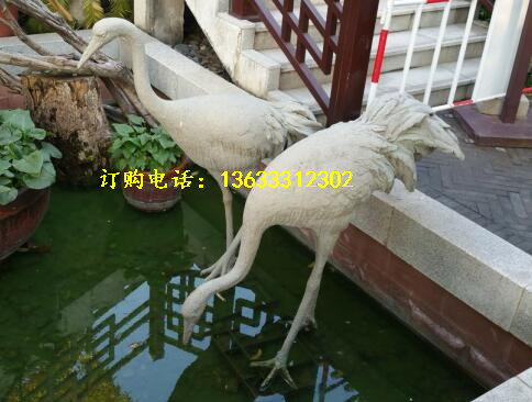 石雕鶴雕塑石雕雕塑動物圖片長沙雕