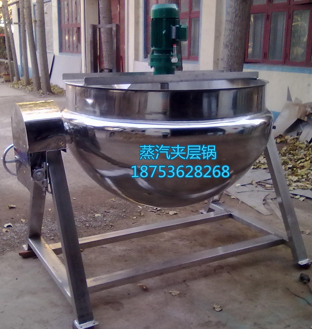 供應(yīng)山東夾層鍋廠家可傾攪拌式夾層鍋 山東夾層鍋廠家 可傾攪拌式夾層鍋