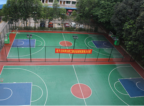 籃球場地施工， 丙烯酸籃球場建設施工，塑膠籃球場施工，籃球場建設施工價格