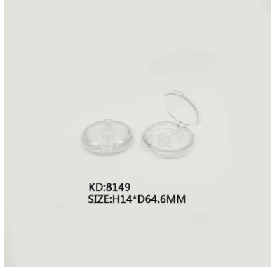 化妝品腮紅眼影高光粉盒彩妝容器廠家* 翻蓋透明圓形腮紅盒