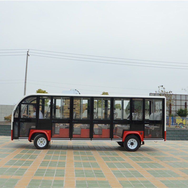 18座封閉電動觀光車，江西省旅游景區(qū)電動觀光車，*豪華全電瓶17座游覽車 18座電動游覽觀光車