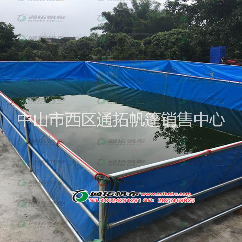 帆布錦鯉魚池_大型帆布魚池蓄水池_臨時育苗池游泳池_防曬耐老化加厚定制