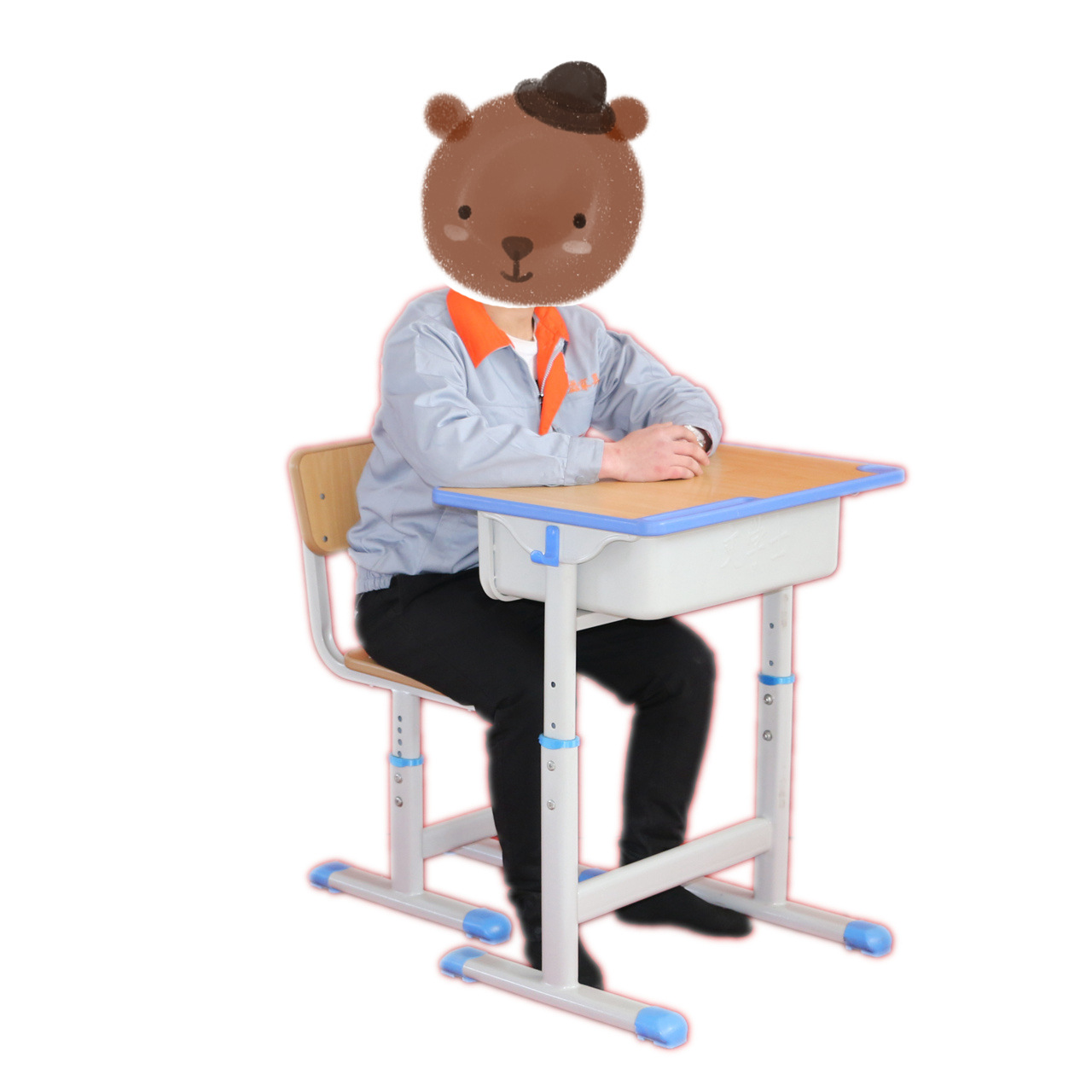 鋼木家具課桌椅環(huán)保課桌椅生產(chǎn)廠家 鋼木課桌椅 廠家直銷 培訓(xùn)班課桌椅