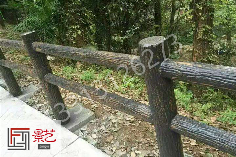水泥仿樹皮欄桿河道景區(qū)圍欄仿木護欄