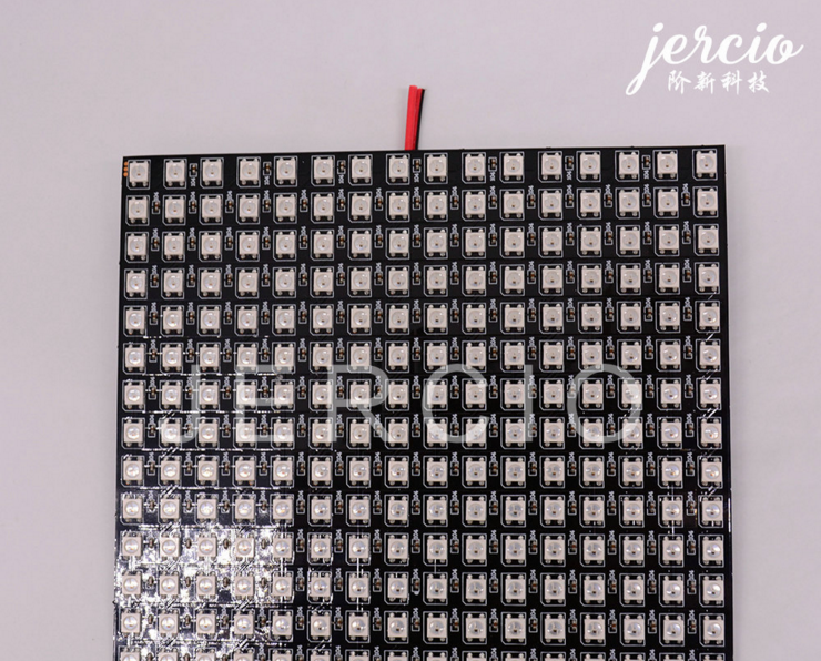 led柔性全彩像素屏 兼容WS2812B SK6812 點(diǎn)陣顯示屏 16*16個(gè)像素