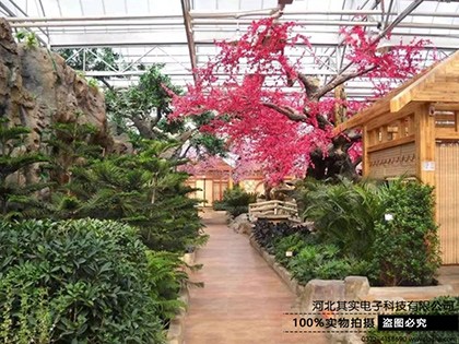 其實科技綠色生態(tài)餐廳智能玻璃溫室