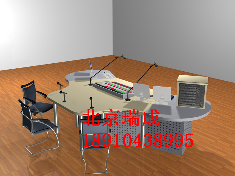 主持人桌電視臺新聞桌異形播音桌