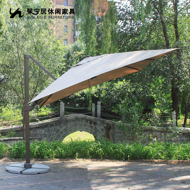 戶外休閑偏轉(zhuǎn)大羅馬傘旋轉(zhuǎn)傘燈光傘 馨寧居戶外休閑偏轉(zhuǎn)大羅馬傘