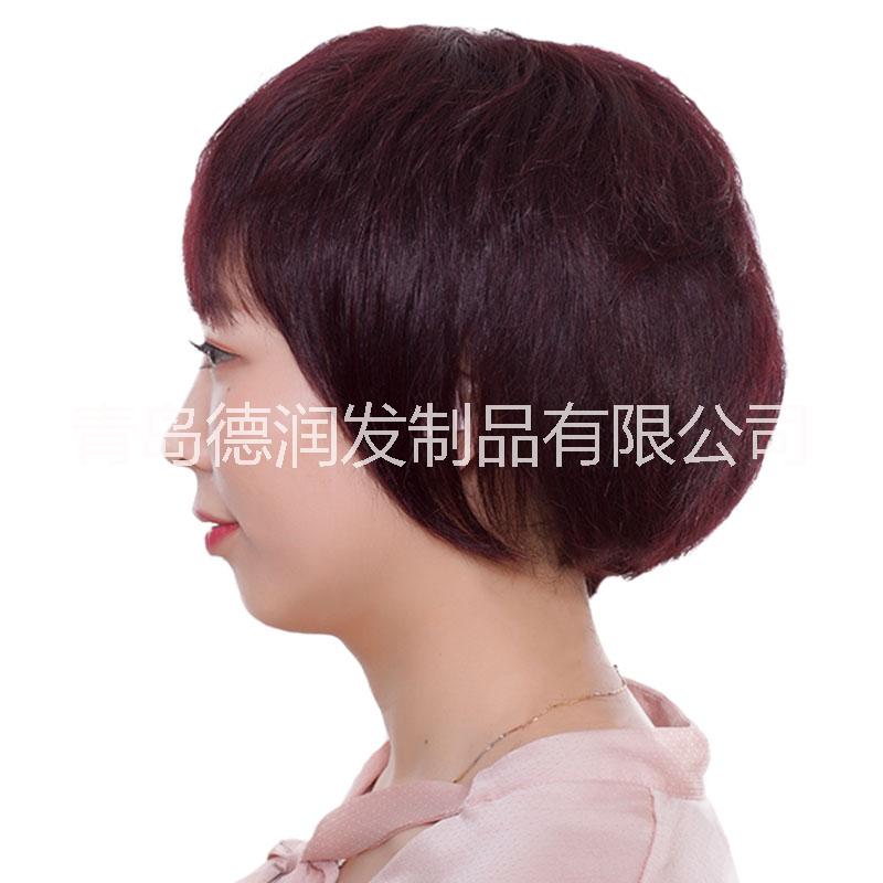 德潤(rùn)假發(fā) 女 短直發(fā) 中老年假發(fā) 假發(fā)套 遞針 逼真