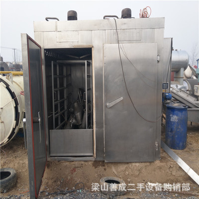 梁山善成二手設(shè)備購(gòu)銷部 二手煙熏爐出售二手電加熱不銹鋼小型煙熏機(jī)500煙熏爐九成新